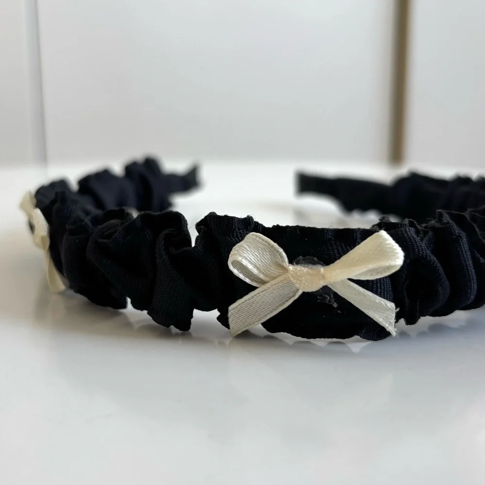 Urban Outfitters Black and White Mini Bow Headband